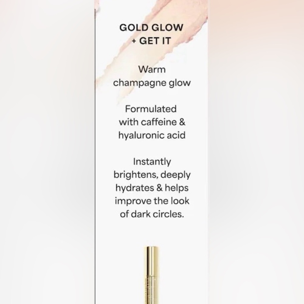 Tula Skincare Gold Glow + Get It Cooling & Brightening Eye Balm NIB MSRP $38 - Picture 6 of 16